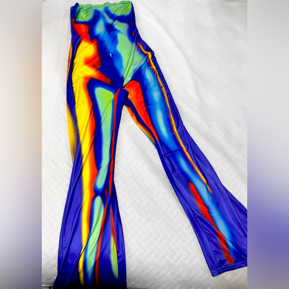 Thermal print flared jumpsuit 🛍️